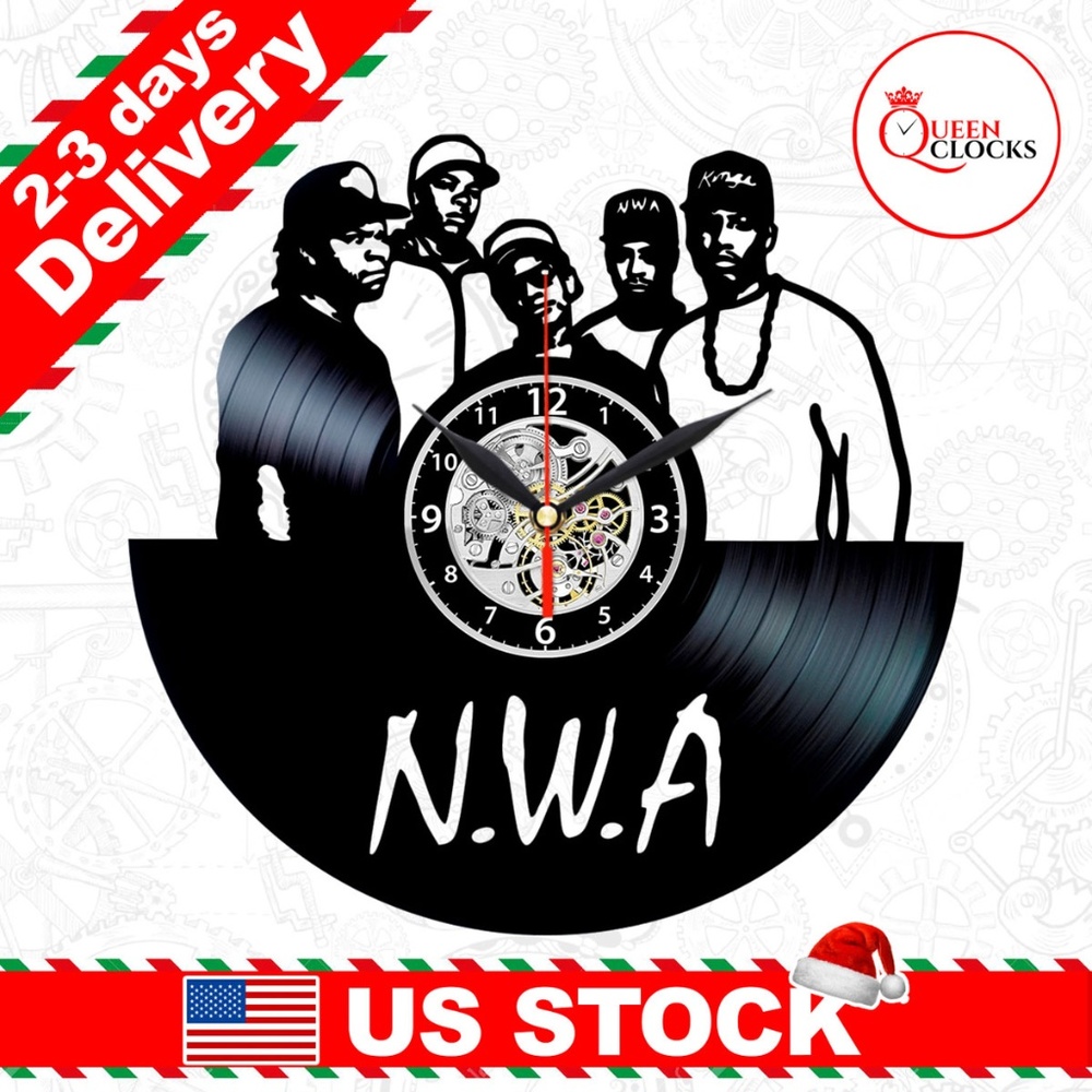 NWA Vinyl Clock Wall Decor Music Men Art Gifts